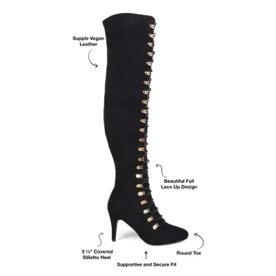 Journee Collection Womens Trill Round Toe Over The Knee Boots image {7}