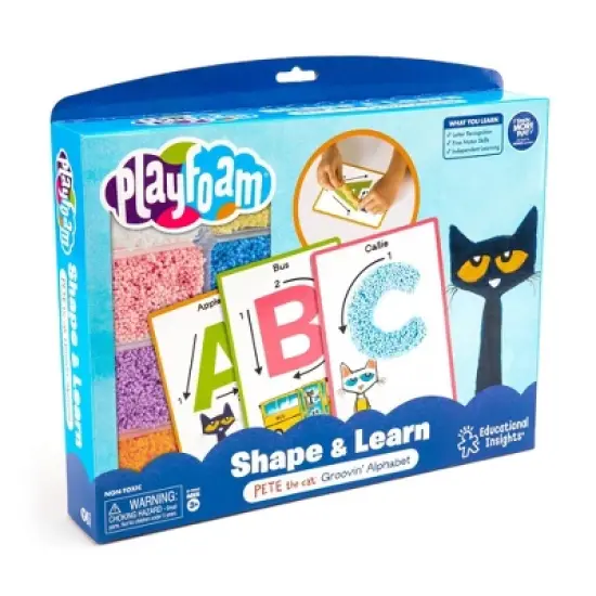 Educational Insights Playfoam Shape & Learn Pete the Cat Groovin' Alphabet Set: 21-Piece Creative Play Foam Kit image {3}