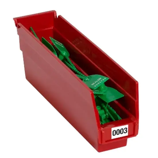 Tape Logic Consecutive Numbered Labels "(0001-0500)" 1" x 1 1/2" Black/White 500/Roll DL1241 image {2}