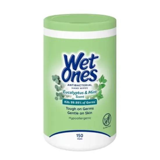 Wet Ones Antibacterial Hand Wipes Eucalyptus & Mint - 150ct image {6}