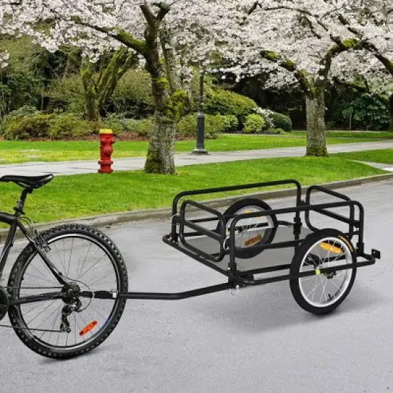 Bike Cargo Trailer, 110 lbs Load Capacity,  Bicycle Wagon Cart, Foldable Compact Storage with ordinary Hitch image {1}