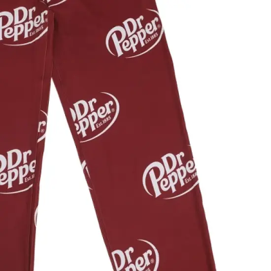 Dr. Pepper Soda Logo All-Over Print Men's Red Sleep Pajama Pants image {1}