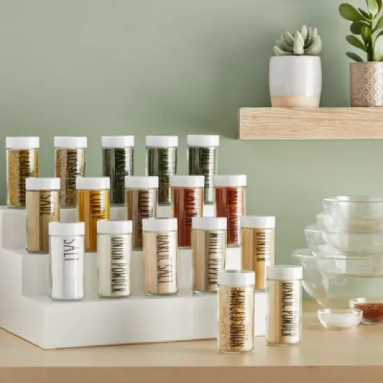 Talented Kitchen 145 Spice Labels Stickers, Clear Spice Jar Labels Preprinted for Seasoning Herbs Kitchen Spice Rack Organization, Water Resistant image {2}