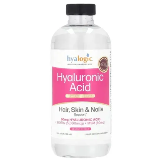 Hyalogic Hyaluronic Acid, Advanced Formula, Hair, Skin & Nails Support, 12 fl oz (354.88 ml) image {3}