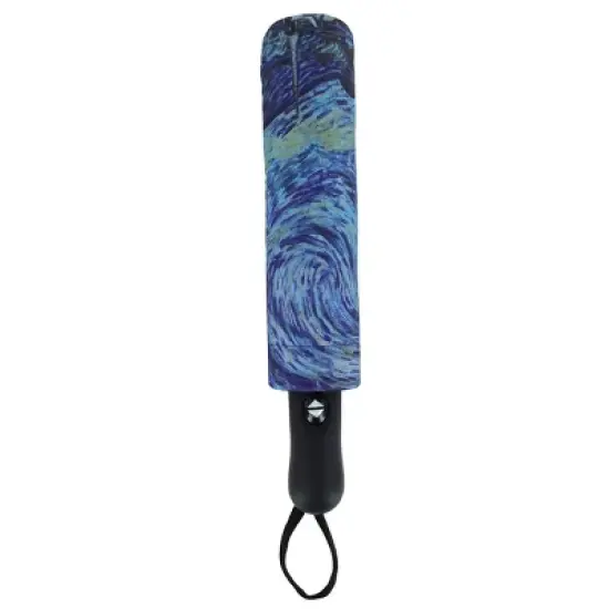 CTM Women's Van Gogh Starry Night Auto Open Compact Umbrella image {3}