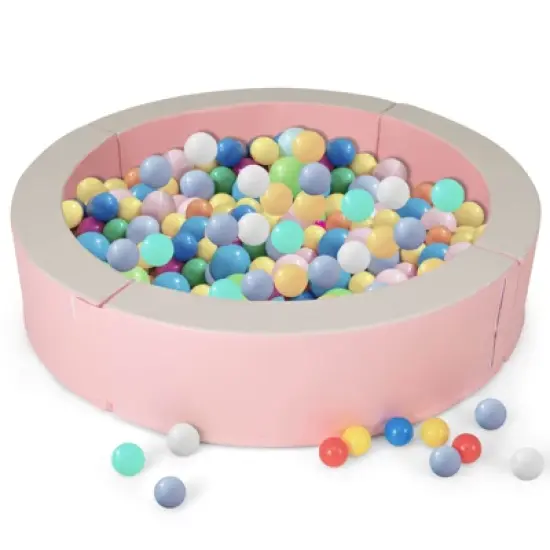 Infans 44.5" x 10" Baby Ball Pit Detachable Foam Ball Pit with 50 Colorful Ocean Balls image {10}