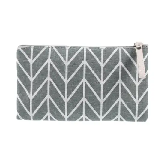 Unique Bargains Women's Durable Large Cosmetic Bag Gray 1 Pc image {3}