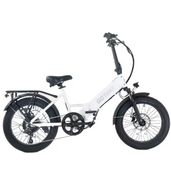 GOTRAX Adult F2 20" Step Through Electric Folding Bike - White image {1}