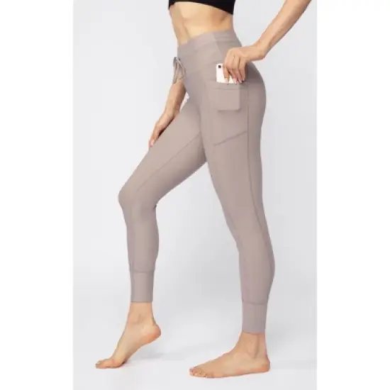 Yogalicious Interlink High Waist Ribbed Jogger with Pockets and Drawstring image {7}