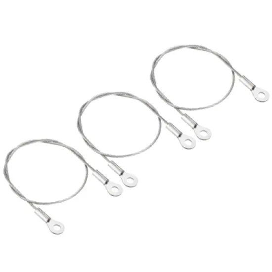 Unique Bargains Stainless Steel Light Outdoor Travel Luggage Safety Locking Cables 0.16" ID Eyelets image {5}