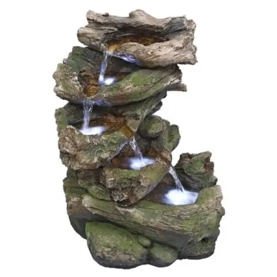 Design Toscano Mesquite Falls Illuminated Garden Fountain - Multicolored image {1}