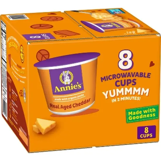 Annie's Real Aged Cheddar Mac & Cheese Microwavable Cups image {10}