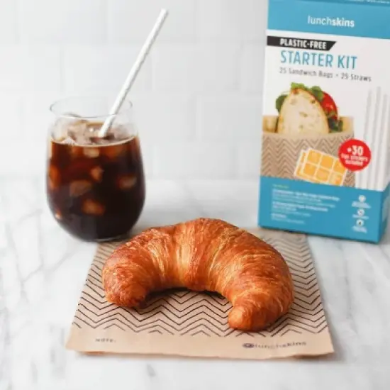 Lunchskins Sandwich Bag and Straw Combo Starter Kit - 5.4oz/25ct image {3}