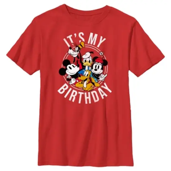 Boy's Mickey & Friends It's My Birthday Group Shot T-Shirt image {3}
