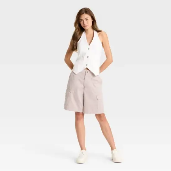 Women's Mid-Rise Twill Skater Jort - Wild Fable&trade; image {2}