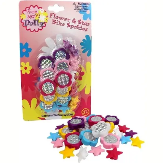 24 Pcs Bike Spokies Flower and Star Wheel Attachments &ndash; Easy Snap-On Bicycle Spoke, Reflective Bike Accessories for Safety and Custom Style image {4}