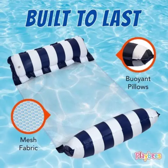 Playbees Inflatable Hammock Pool Float Lounger 2 Pack image {5}