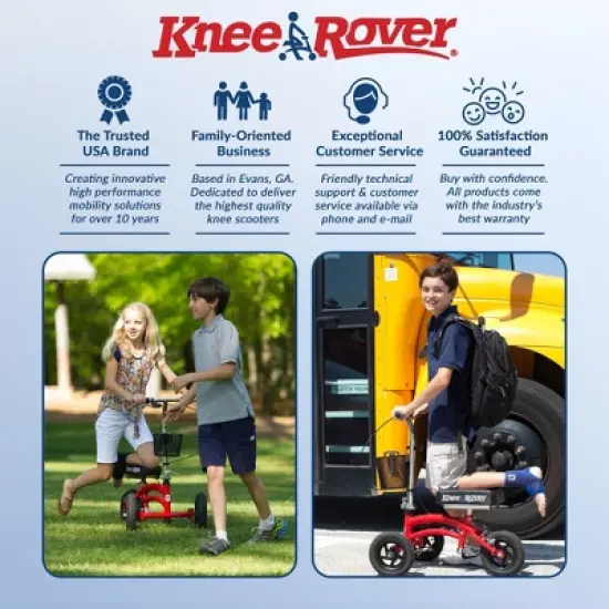 KneeRover Jr All Terrain Knee Scooter Red image {1}