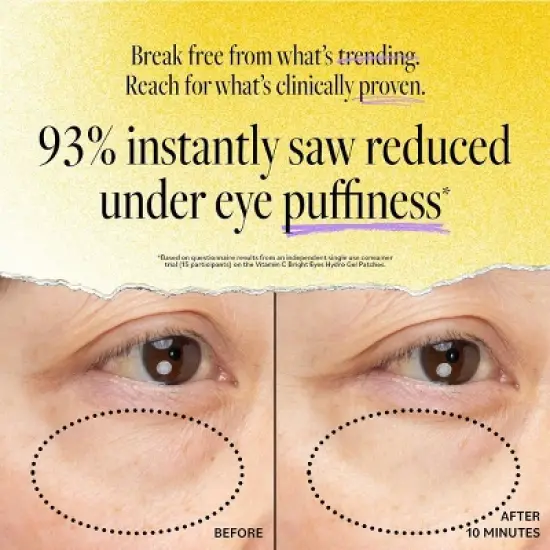 derma e Vitamin C Bright Eyes Hydro Gel Patches - 60ct image {2}