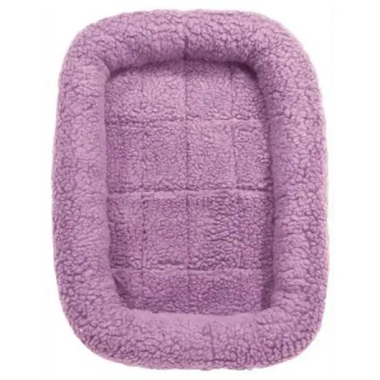 Slumber Pet High Pile Fleece Bumper-Style Crate Pet Bed - Lavender image {3}