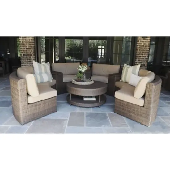 Cyprus Brown 8pc Sectional with Sunbrella - Canopy Home and Garden image {1}