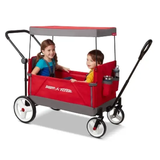 Radio Flyer Convertible Stroller Wagon with Canopy image {1}