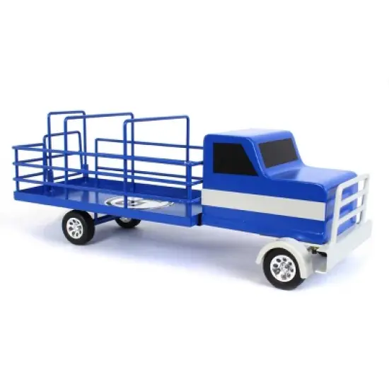 Little Buster Toys 1/16th Metal Blue Cattle Truck with Black Wheels 500224 image {1}