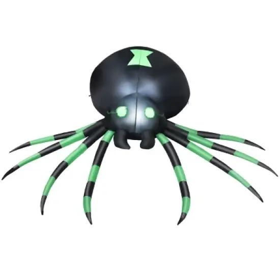 Tangkula Halloween Decoration 6FT Inflatable Blow-Up Spider With LED Lights Outdoor Yard image {7}