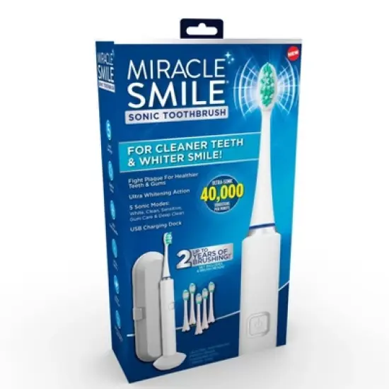 Miracle Smile Sonic Toothbrush - White image {6}