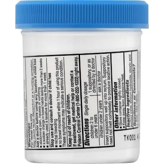 Leader Glycerin Suppositories Laxative, Children's 25 ea image {2}