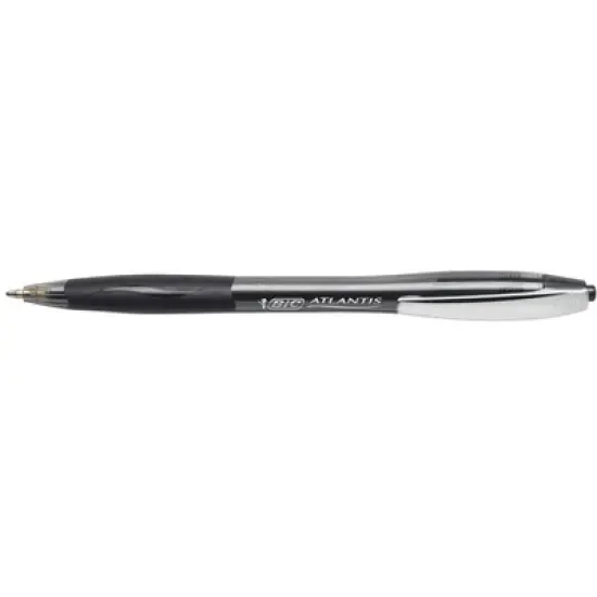 BIC Glide Retractable Ballpoint Pen, Medium Tip, Black, Pack of 12 image {1}