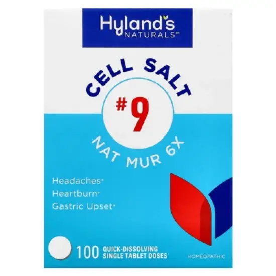Hyland's Naturals Cell Salt #9, Nat Mur 6X, 100 Quick-Dissolving Single Tablet Doses image {1}