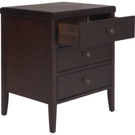 Finley Solid Wood 3 Drawer Nightstand - ClickDecor image {9}