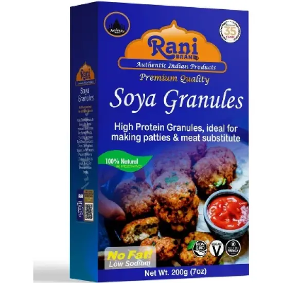 Soya Granules (High Protein) - 7oz (200g) - Rani Brand Authentic Indian Products image {6}