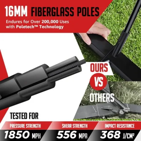 Adjustable Volleyball Net Set 12ft/20ft, Portable Freestanding with carry bag for training & outdoor image {3}