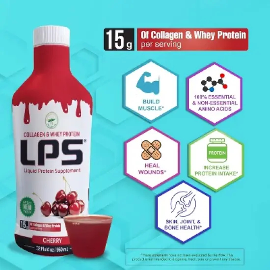 Nutritional Designs Sugar-Free Liquid Collagen & Whey Protein Supplement  Watermelon 32 OZ image {1}