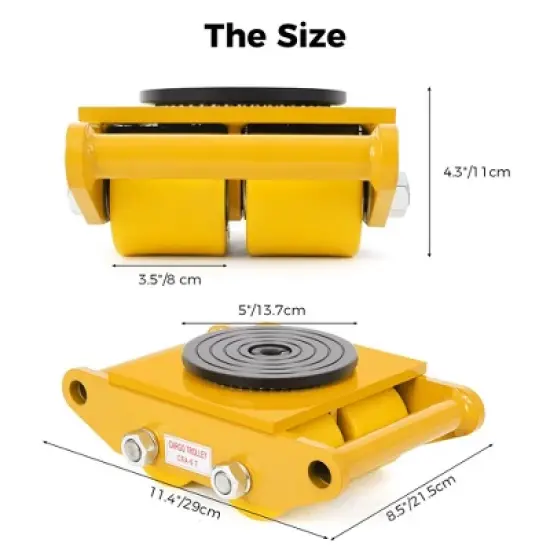 Machinery Mover 6T 13200lb Heavy Duty Machine Dolly Equipment Roller Skates image {1}