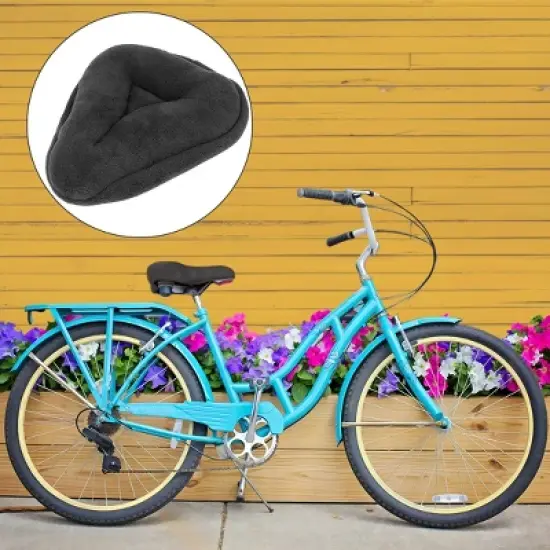 Unique Bargains Bike Bicycle Thickened Saddle Seat Cover Comfort Pad Padded Soft Cushion Plush image {1}