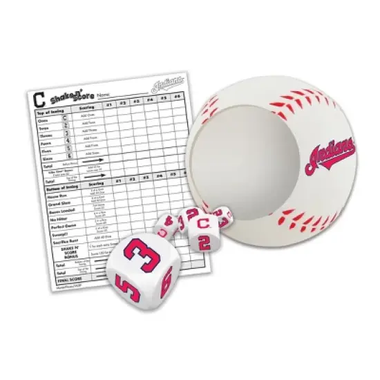 MasterPieces Officially Licsenced MLB Cleveland Indians Shake N' Score Dice Game for Kids and Families image {2}