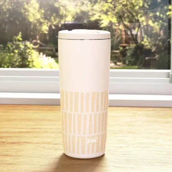 Zak Designs 20 fl oz Stainless Steel Vacuum Serenity Tumbler with Slide Lid image {4}