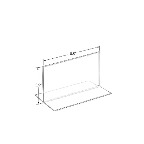 Azar Sign Holders 8.5" x 5.5" Clear Acrylic 10/Pack (152734) image {1}