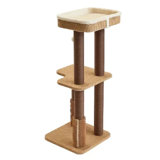 Two by Two Lansing - Beige Scratching Post Cat Furniture - 39.6 in. Tall image {7}