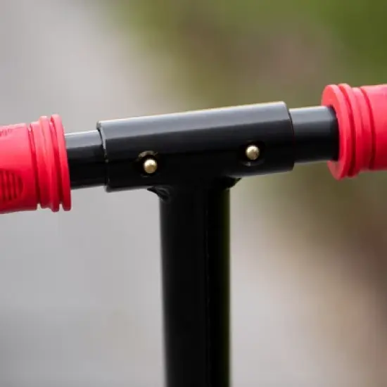 Soozier Folding Kick Scooter for 12 Years and Up for Adults and Teens, Push Scooter with 3-Level Height Adjustable Handlebar, Red image {4}