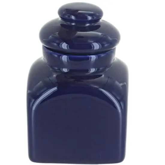 Blue Rose Polish Pottery 2000 Zaklady Small Square Container image {3}