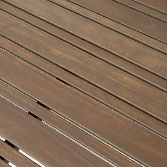 FIONECA Right Corner Bench with Coffee Table, Outdoor Patio Seating Set, Dark Grey Finish image {10}