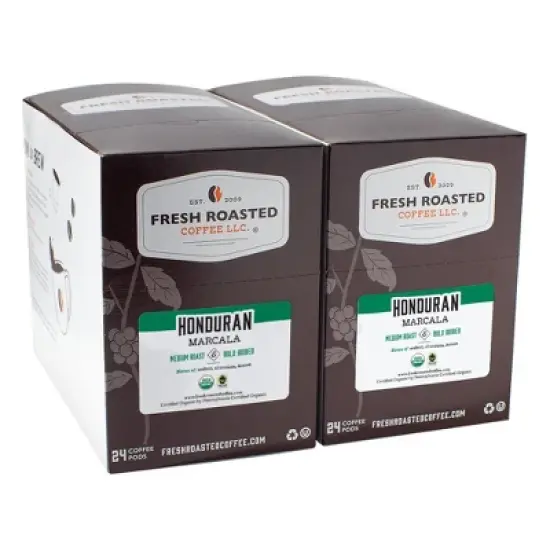 Fresh Roasted Coffee - 48 CT Organic Honduran Marcala Medium Roast Single Serve Pods image {2}