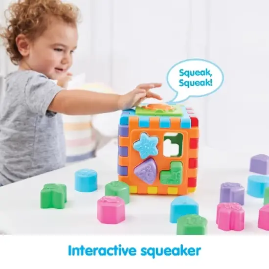 Kidoozie Grow-with-Me Shape Sorter, 2-in-1 Playmat and Cube with 20 Sorting Shapes for Toddlers 18M+ image {2}