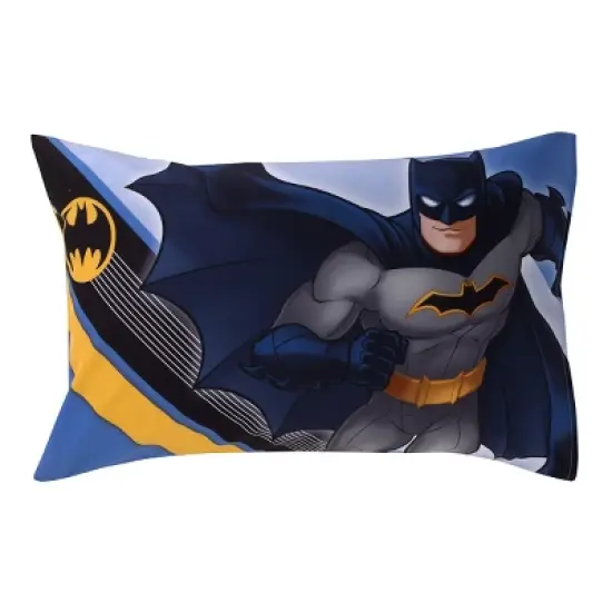 Warner Brothers Batman The Caped Crusader Navy, Gray, and Yellow Bat-Signal 4 Piece Toddler Bed Set image {5}