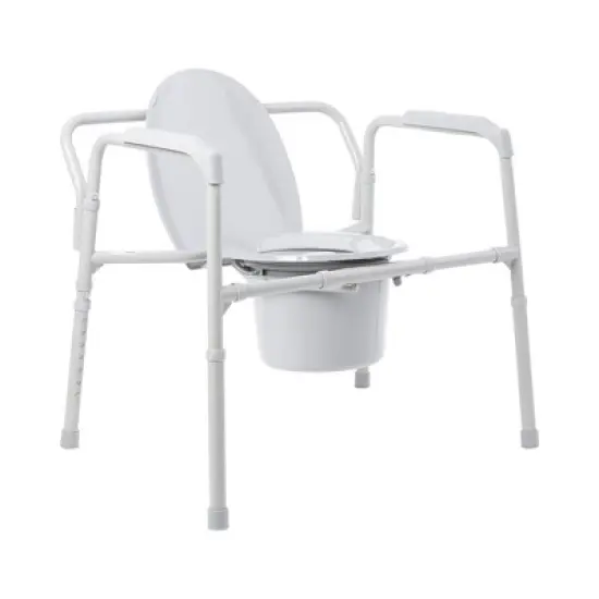 McKesson Folding Bariatric Commode Chair, 650 lbs Capacity, 1 Count image {3}