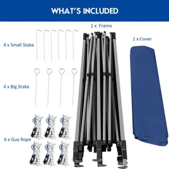 Costway 10'x20' Pop up Canopy Tent Folding Heavy Duty Sun Shelter Adjustable W/Bag image {9}